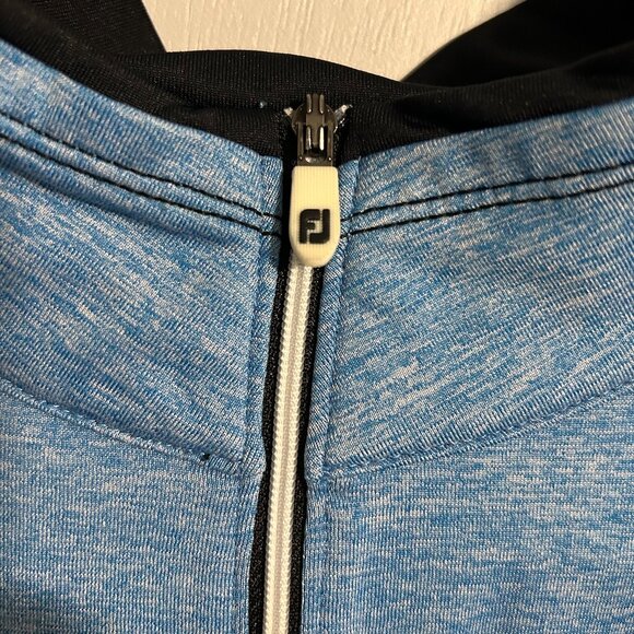 FootJoy Heathered Blue 1/4 Quarter Zip Golf Pullover Women's Size L - Picture 3 of 12